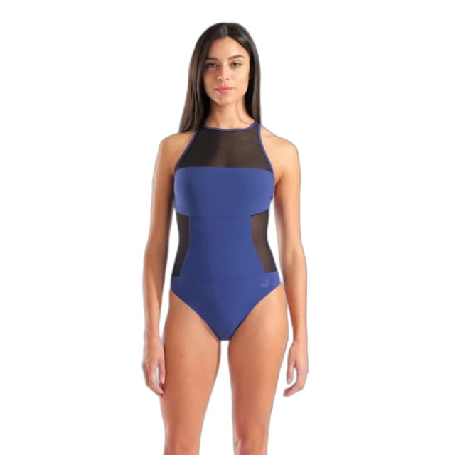 Womens 1 Piece swimsuit Arena Mesh Panels Bleu Female 42
