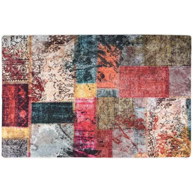 VIDAXL Rug Washable Patchwork 80x150cm Multicolour Anti Slip Vidaxl 8720286653982