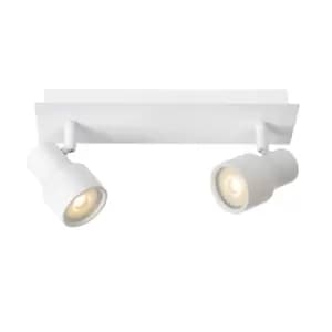 Sirene-Led Modern Twin Ceiling Spotlight Bathroom - Ø10cm - LED Dim. - GU10 - 2x5W 3000K - IP44 - White