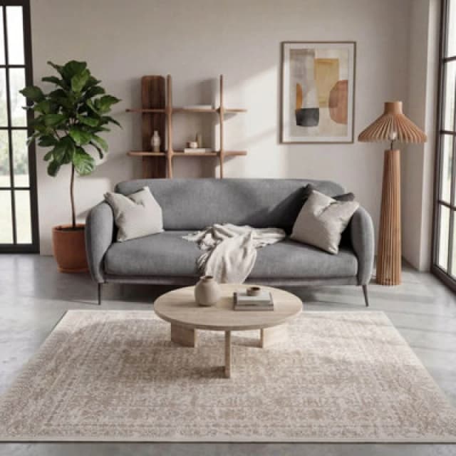 The Rugs Montana Cream Beige Oriental Area Rug And Runner Soft Durable Pet Friendly Easy To Clean Living Room Bedroom 3716Cb