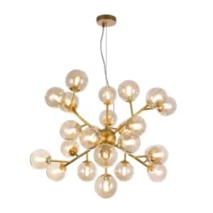 Dallas Ceiling Pendant Lamp Gold, 24 Light, G9