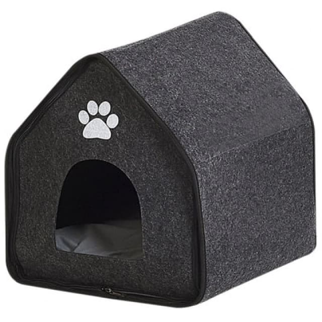 Beliani Pet Bed Jangi Felt Dark Grey