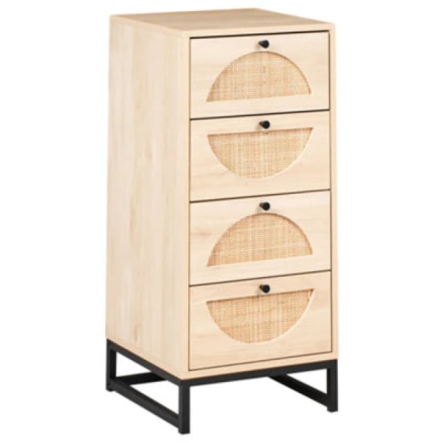 Beliani 4 Drawer Chest Botwood Light Brown