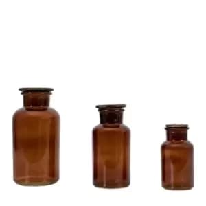 Apotheca Set of 3 Glass Vases Brown