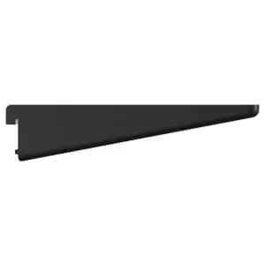 Twin Slot Matt Black Shelf Bracket - 370mm