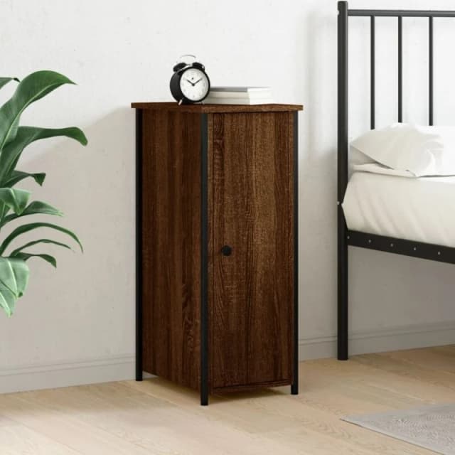 VIDAXL Bedside Cabinet Brown Oak 32x42x80cm Engineered Wood Vidaxl 8720845939304