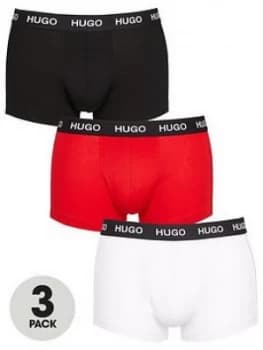 Hugo Boss 3 Pack Trunks Black/Red/White Size 2XL Men