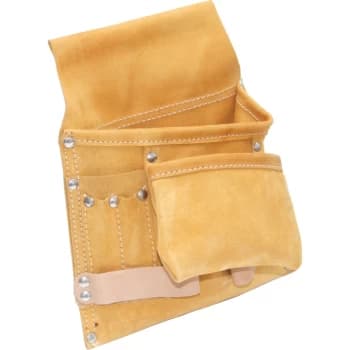 Suede Leather 7-Pocket 2- Loop Nail & Tool Pouch