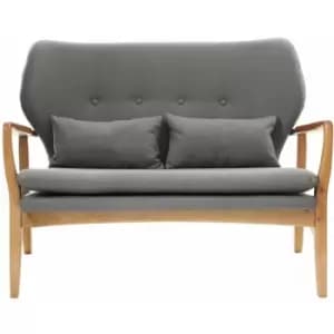 Stockholm Grey Sofa with Birchwood Frame - Premier Housewares