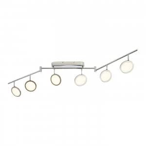 6 Light Spotlight Chrome, Opal Ps Plastic