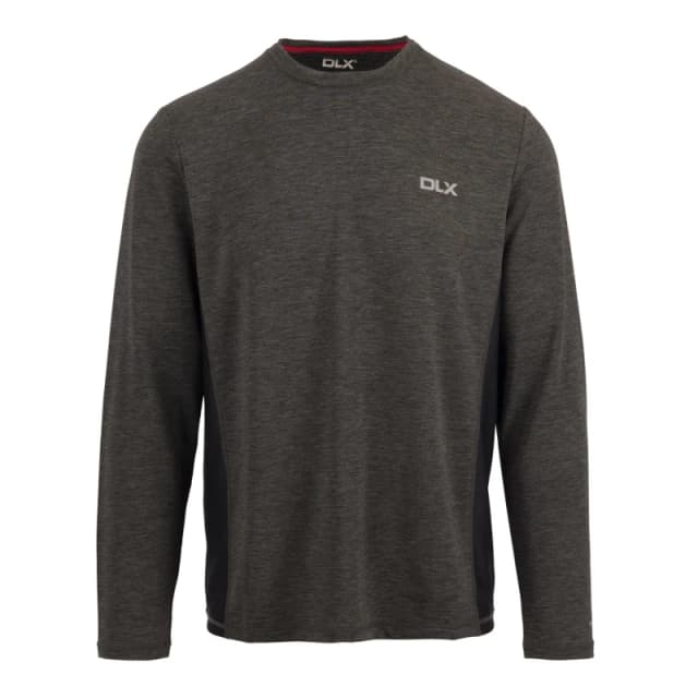 Trespass Trespass Men Charlie Long-Sleeved T-Shirt in Dark Grey Size: X-Large Dark Grey XL Male 5063574178914