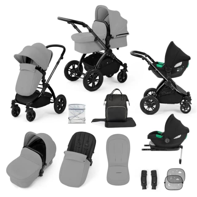 Ickle Bubba Stomp Luxe All-in-One I-Size Travel System- Cirrus Black / Pearl G unisex one