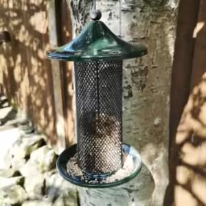 Tom Chambers - Oriental Stylish Garden Wild Bird Hanging Green Metal Sunflower Heart Feeder