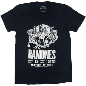 Ramones - Belgique Unisex Large T-Shirt - Black
