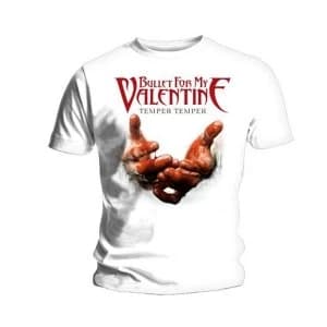 Bullet For My Valentine - Temper Temper Blood Hands Unisex XX-Large T-Shirt - White