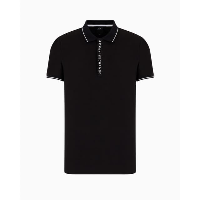 Armani Exchange Zip Logo Polo Shirt Black XL