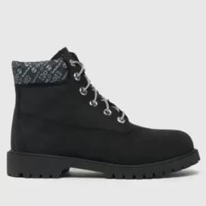 Timberland Black 6" Premium Junior Boots