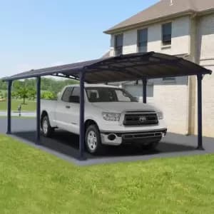12' x 21 Palram Canopia Arcadia 6400 Grey Metal Carport (3.59m x 6.44m)
