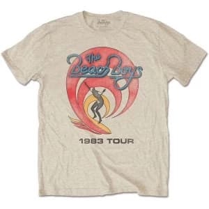 The Beach Boys - 1983 Tour Mens Small T-Shirt - Sand