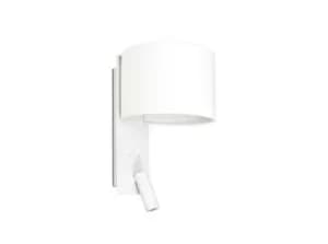 Fold Wall Light White with Shade 1x E27 with Reading Light 3W