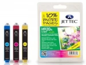 HP920XL CMY MULTIPACK Remanufactured JetTec Ink Cartridge H920CMYXL