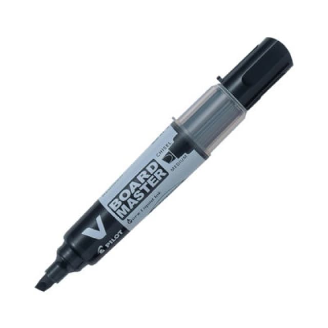 Pilot V Board Marker - 10 Pack (Black) Medium Chisel Tip - Precise Whiteboard Presentations