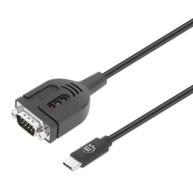 Manhattan Manhattan USB-C to Serial DB9 / RS232 Adapter Cable, 1m (3 ft.) 154499