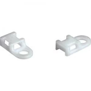 Cable mount Screw fixing 4x thread Ecru Panduit