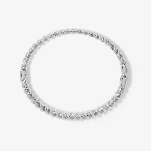 Jon Richard Silver Plated Polished Twist Bangle - Gift Boxed Silver female