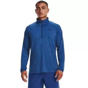 Under Armour 2023 Mens Tech 2.0 1/2 Zip Blue Mirage L