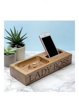 Treat Republic Personalised Oak Technology Stand