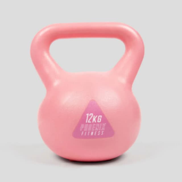 Phoenix Fitness 12Kg Pink Kettlebell For Strength And Conditioning Workouts