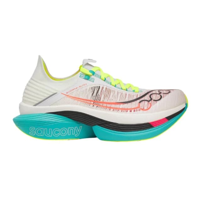 Saucony Endorphin Elite 2 Shoes White Blue AW25 Unisex, Size 41 - EUR