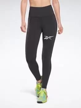 Reebok Lux Vector Leggings, Black Size M Women