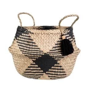 Sass & Belle Black Tribal Tassel Basket