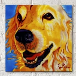 Golden Moments Wall Tile By S. Bull