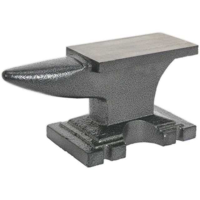 Loops 11kg Cast Iron Anvil - Single Bick - 170 x 90mm Working Surface - Bench Mounted Multi