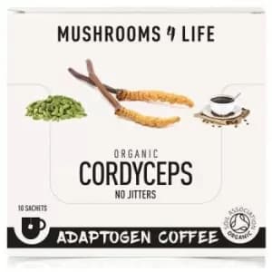 Mushrooms 4 Life Organic Cordyceps Adaptogen Coffee - 10 Sachets