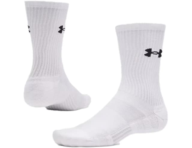 Under Armour Performance Cotton 3p Crw Socks White C100 L