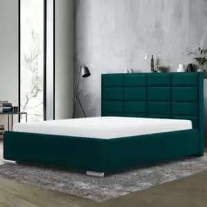 Tuanso Bed Super King Plush Velvet Green