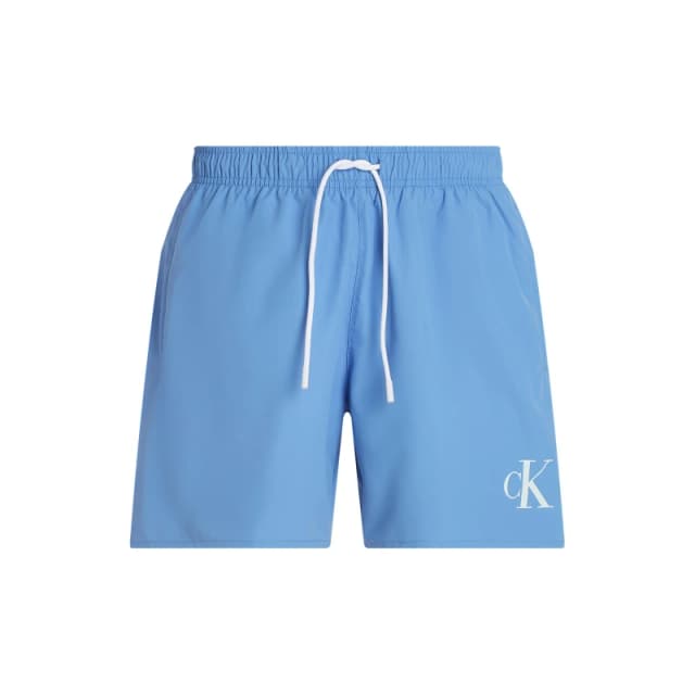 Calvin Klein Mens Medium Drawstring Quick-Drying Mid-Length Swim Shorts Glacier male S
