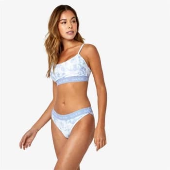 Jack Wills Eco Classic Taped Scoop Bikini Top - Blue Tie Dye