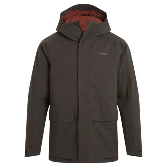 Thermal hooded waterproof jacket Craghoppers Lorton II Marron Male L