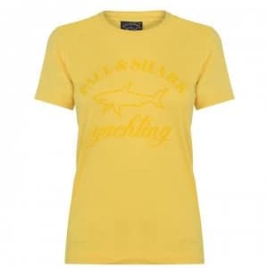 PAUL AND SHARK Junior Boys Tonal Logo T Shirt - Yellow