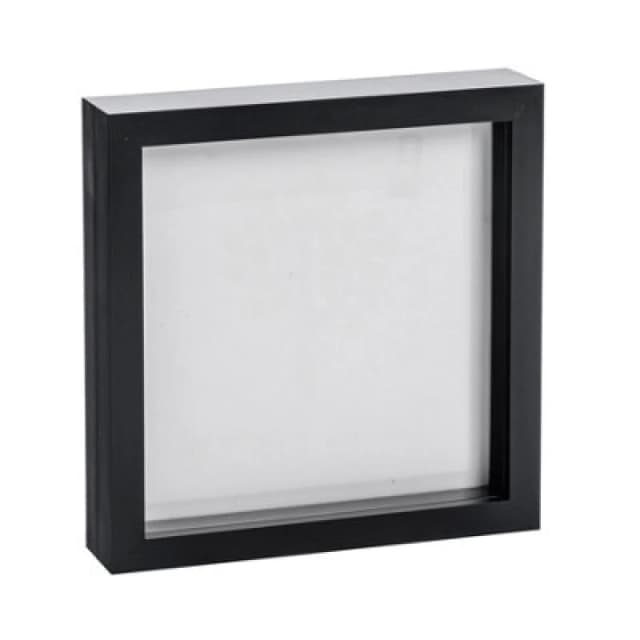 Nicola Spring 8 X 8" Photo Frame - Black - 3D Photo Frame Picture Frame Box Portrait Display Case (22.5 X 22.5Cm)