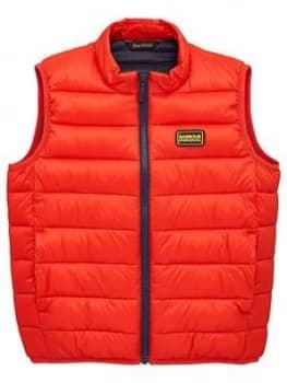 Barbour International Boys Reed Quilt Gilet - Red