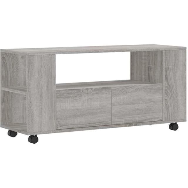 VIDAXL TV Cabinet Grey Sonoma 102x34.5x43cm Engineered Wood Vidaxl 8720845922320