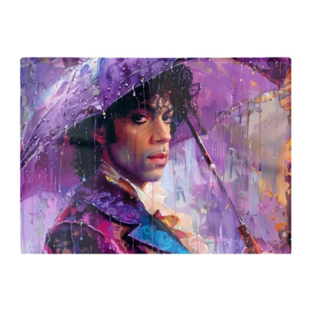 Warren Reed Designer Purple Rain Tribute To Prince Chopping Board