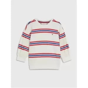 Tommy Hilfiger Varsity Stripe Crew S/S - White