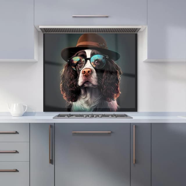Warren Reed - Designer Springer Spaniel Dog Splashart Kitchen Splashback Size: 600mm x 750mm Multicolor Unisex 600mm x 750mm